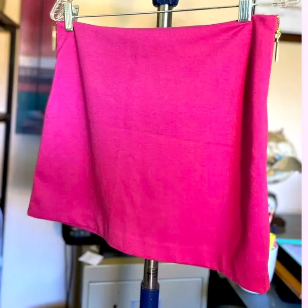 Michael Kors Magenta Skirt Gold Double Zipper  4